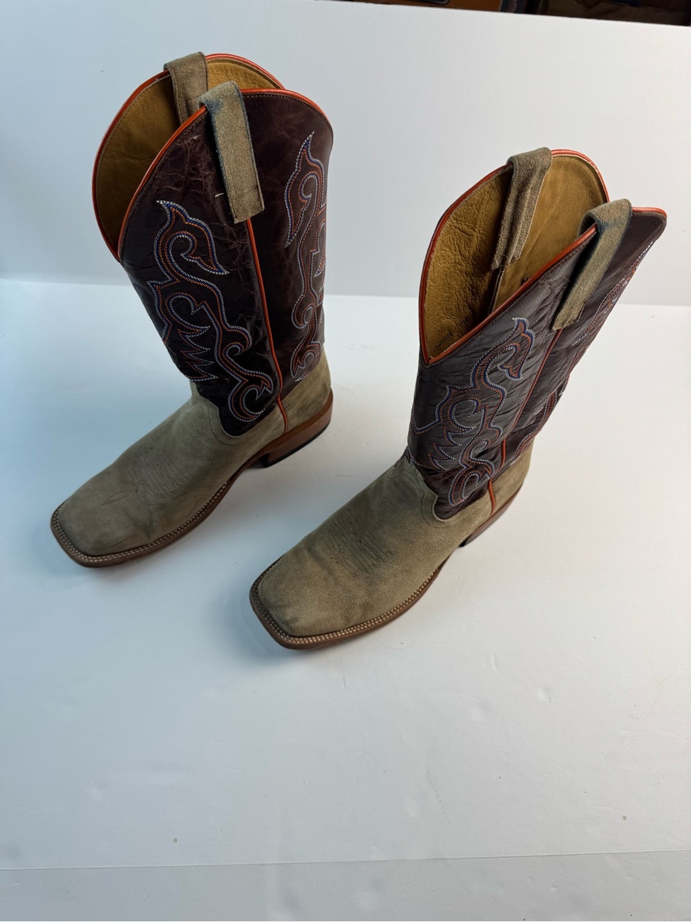 HP men’s camel Growler roughout Western Boots